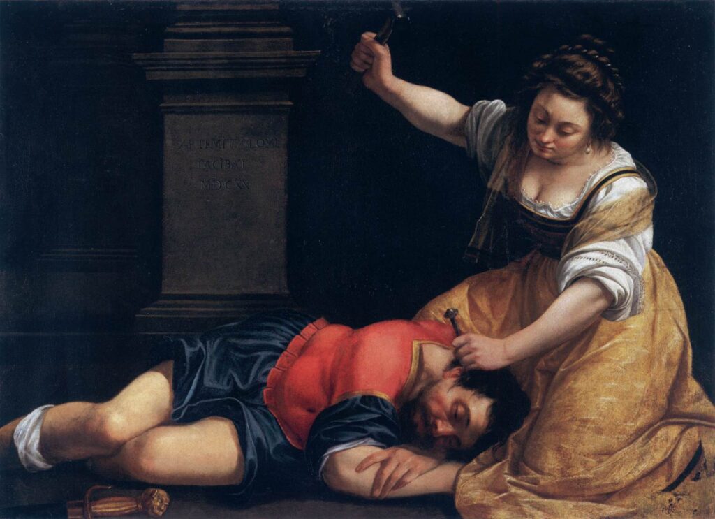 Jael and Sisera by Artemisia Gentileschi ' Baroque