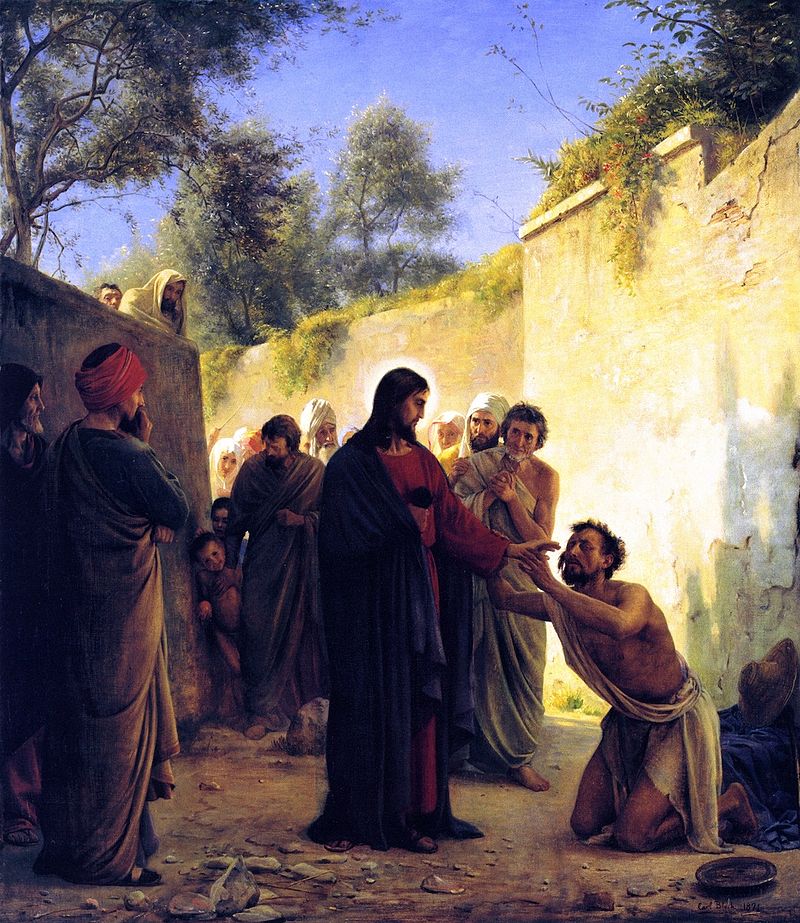 Carl Bloch - Healing of the Blind Man by Jesus Christ