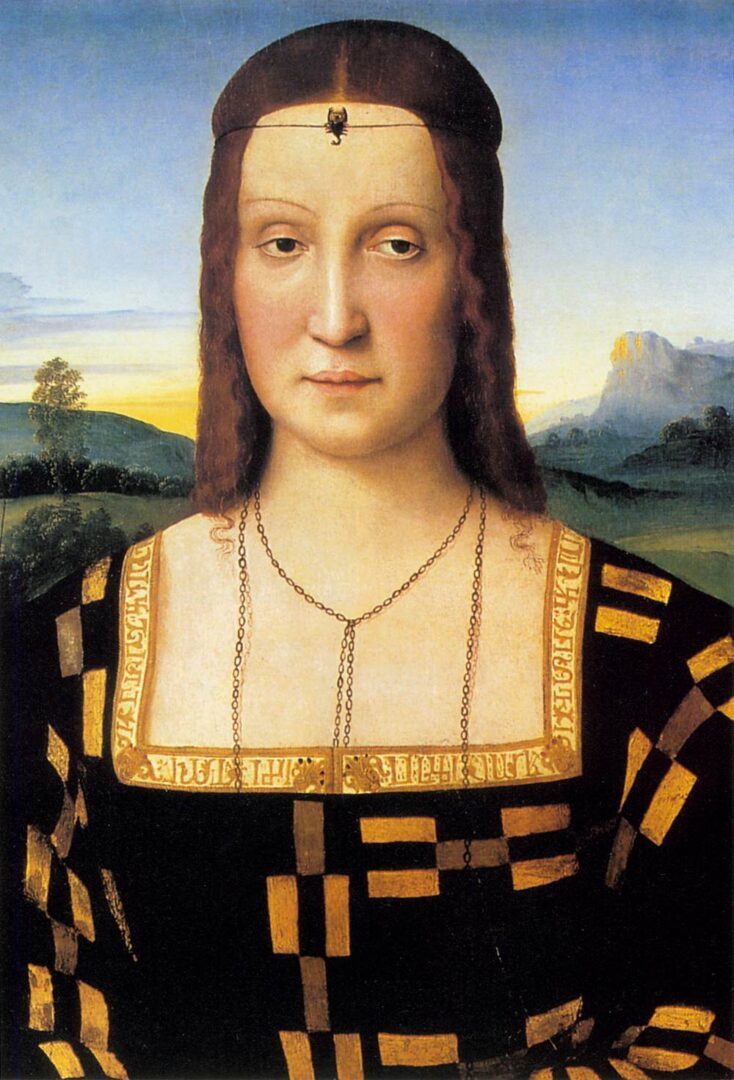Elisabetta Gonzaga 1503 by Raphael -- Renaissance