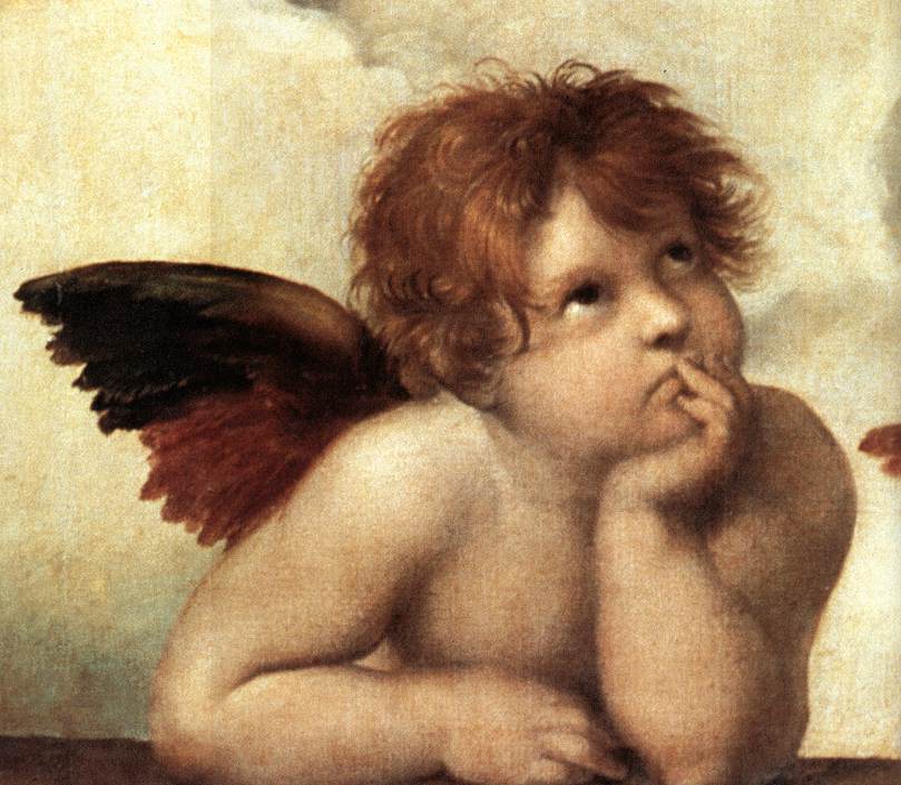 The Sistine Madonna -Madonna Sixtina- by Sanzio Raffaello - Renaissance (detail)