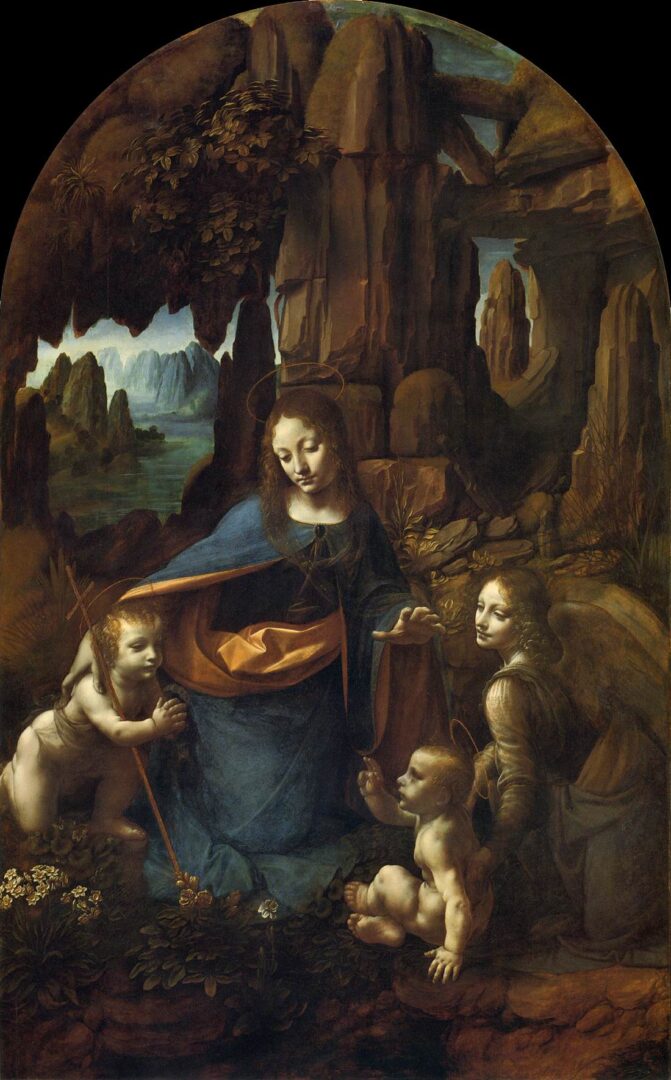 Virgin of the Rocks 1495 - 1508 by Leonardo Da Vinci -- Renaissance